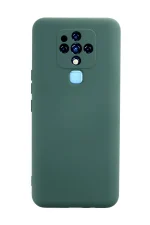 Newface Tecno Camon 16 Kılıf Nano içi Kadife Silikon - Koyu Yeşil