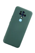 Newface Tecno Camon 16 Kılıf Nano içi Kadife Silikon - Koyu Yeşil - Görsel 3