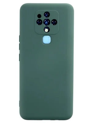 Newface Tecno Camon 16 Kılıf Nano içi Kadife Silikon - Koyu Yeşil