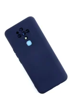 Newface Tecno Camon 16 Kılıf Nano içi Kadife Silikon - Lacivert - Görsel 2