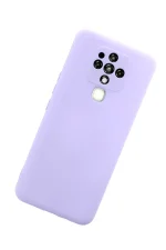 Newface Tecno Camon 16 Kılıf Nano içi Kadife Silikon - Lila - Görsel 3