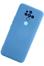 Newface Tecno Camon 16 Kılıf Nano içi Kadife Silikon - Mavi - Görsel 3
