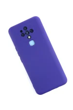 Newface Tecno Camon 16 Kılıf Nano içi Kadife Silikon - Mor - Görsel 2