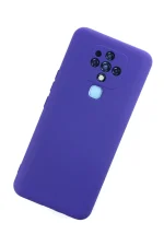 Newface Tecno Camon 16 Kılıf Nano içi Kadife Silikon - Mor - Görsel 3