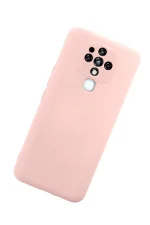 Newface Tecno Camon 16 Kılıf Nano içi Kadife Silikon - Pudra - Görsel 3