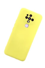 Newface Tecno Camon 16 Kılıf Nano içi Kadife Silikon - Sarı - Görsel 3