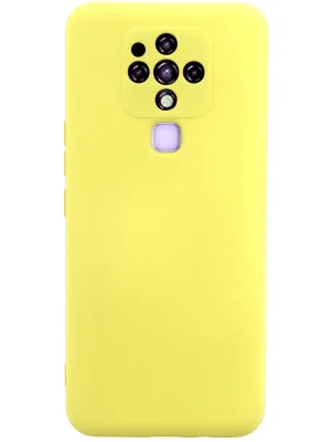 Newface Tecno Camon 16 Kılıf Nano içi Kadife Silikon - Sarı
