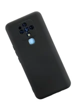 Newface Tecno Camon 16 Kılıf Nano içi Kadife Silikon - Siyah - Görsel 2