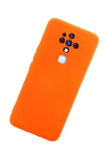 Newface Tecno Camon 16 Kılıf Nano içi Kadife Silikon - Turuncu - Görsel 3