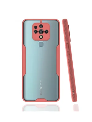 Newface Tecno Camon 16 Kılıf Platin Silikon - Pembe