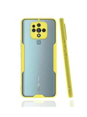 Newface Tecno Camon 16 Kılıf Platin Silikon - Sarı