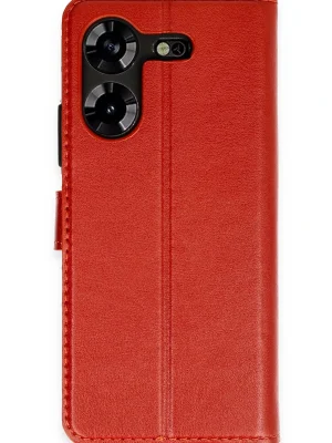 Newface Tecno Pova 5 Kılıf Trend S Plus Kapaklı Kılıf - Kırmızı