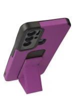 Newface Tecno Pova Neo Kılıf Mega Standlı Silikon - Mor - Görsel 4