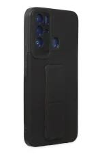 Newface Tecno Pova Neo Kılıf Mega Standlı Silikon - Siyah - Görsel 2