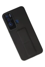 Newface Tecno Pova Neo Kılıf Mega Standlı Silikon - Siyah - Görsel 3
