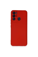 Newface Tecno Pova Neo Kılıf Nano içi Kadife Silikon - Kırmızı