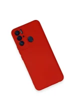 Newface Tecno Pova Neo Kılıf Nano içi Kadife Silikon - Kırmızı - Görsel 3