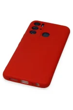 Newface Tecno Pova Neo Kılıf Nano içi Kadife Silikon - Kırmızı - Görsel 5