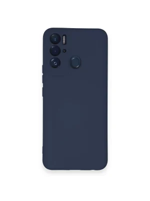 Newface Tecno Pova Neo Kılıf Nano içi Kadife Silikon - Lacivert