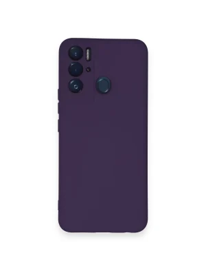 Newface Tecno Pova Neo Kılıf Nano içi Kadife Silikon - Mor