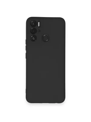 Newface Tecno Pova Neo Kılıf Nano içi Kadife Silikon - Siyah