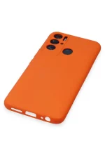 Newface Tecno Pova Neo Kılıf Nano içi Kadife Silikon - Turuncu - Görsel 4
