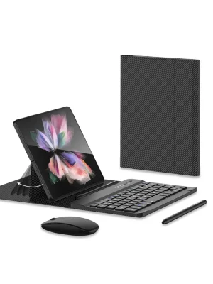 Newface Universal Universal Kılıf Fold Klavye - Karbon Siyah