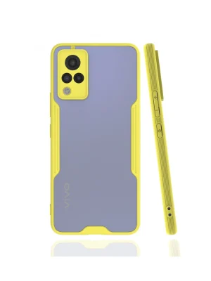 Newface Vivo V21 Kılıf Platin Silikon - Sarı