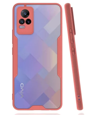 Newface Vivo V21e Kılıf Platin Silikon - Pembe