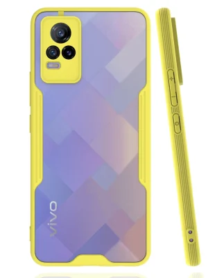 Newface Vivo V21e Kılıf Platin Silikon - Sarı