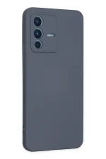 Newface Vivo V23 5G Kılıf Nano içi Kadife Silikon - Gri - Görsel 3