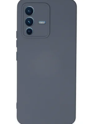 Newface Vivo V23 5G Kılıf Nano içi Kadife Silikon - Gri