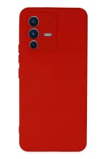 Newface Vivo V23 5G Kılıf Nano içi Kadife Silikon - Kırmızı