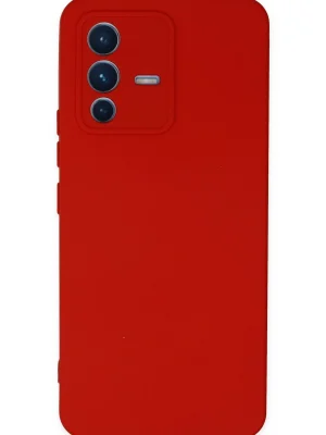 Newface Vivo V23 5G Kılıf Nano içi Kadife Silikon - Kırmızı