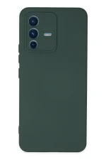 Newface Vivo V23 5G Kılıf Nano içi Kadife Silikon - Koyu Yeşil