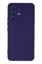 Newface Vivo V23 5G Kılıf Nano içi Kadife Silikon - Mor