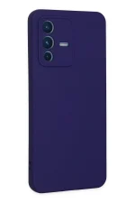 Newface Vivo V23 5G Kılıf Nano içi Kadife Silikon - Mor - Görsel 3