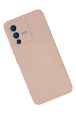 Newface Vivo V23 5G Kılıf Nano içi Kadife Silikon - Pudra - Görsel 2
