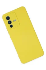 Newface Vivo V23 5G Kılıf Nano içi Kadife Silikon - Sarı - Görsel 2