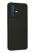 Newface Vivo V23 5G Kılıf Nano içi Kadife Silikon - Siyah - Görsel 3