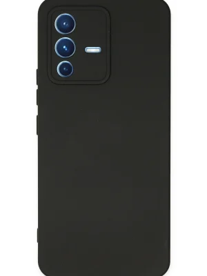 Newface Vivo V23 5G Kılıf Nano içi Kadife Silikon - Siyah