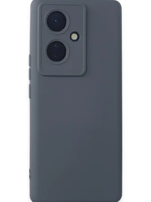Newface Vivo V29 Lite Kılıf Nano içi Kadife Silikon - Gri