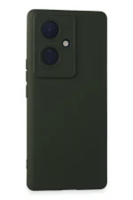 Newface Vivo V29 Lite Kılıf Nano içi Kadife Silikon - Koyu Yeşil