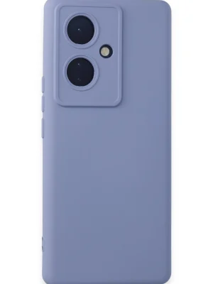 Newface Vivo V29 Lite Kılıf Nano içi Kadife Silikon - Lila