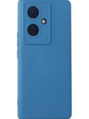 Newface Vivo V29 Lite Kılıf Nano içi Kadife Silikon - Mavi