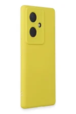Newface Vivo V29 Lite Kılıf Nano içi Kadife Silikon - Sarı - Görsel 2