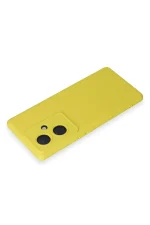 Newface Vivo V29 Lite Kılıf Nano içi Kadife Silikon - Sarı - Görsel 3