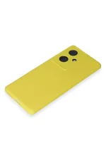 Newface Vivo V29 Lite Kılıf Nano içi Kadife Silikon - Sarı - Görsel 4