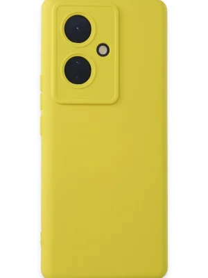 Newface Vivo V29 Lite Kılıf Nano içi Kadife Silikon - Sarı
