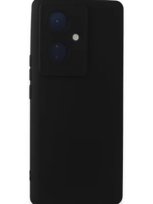 Newface Vivo V29 Lite Kılıf Nano içi Kadife Silikon - Siyah